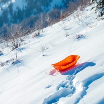 ADVENTURE ONE SEATER SNOW SLED ORANGE